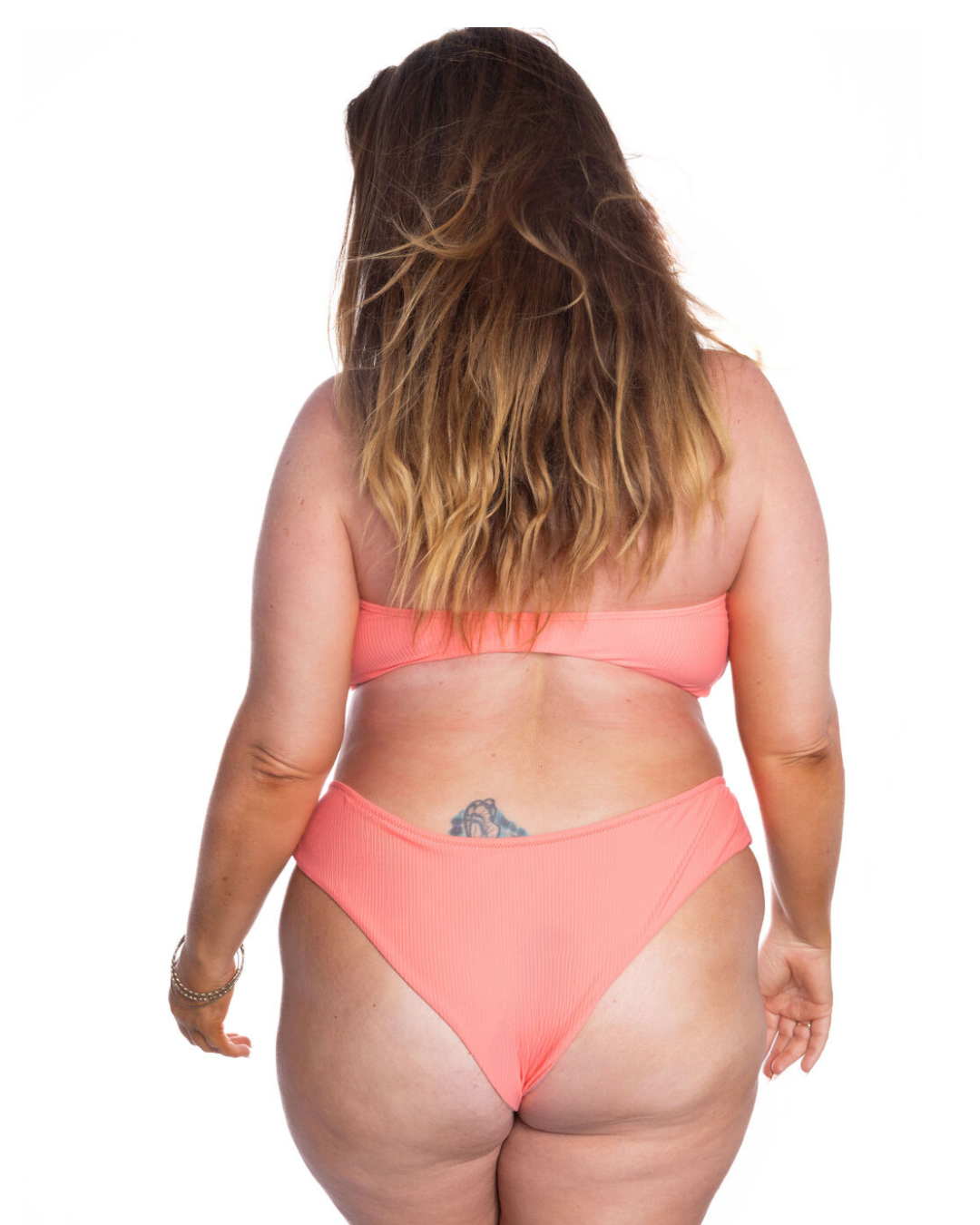 Juicy Coral Rib Cheeky Bottom final sale