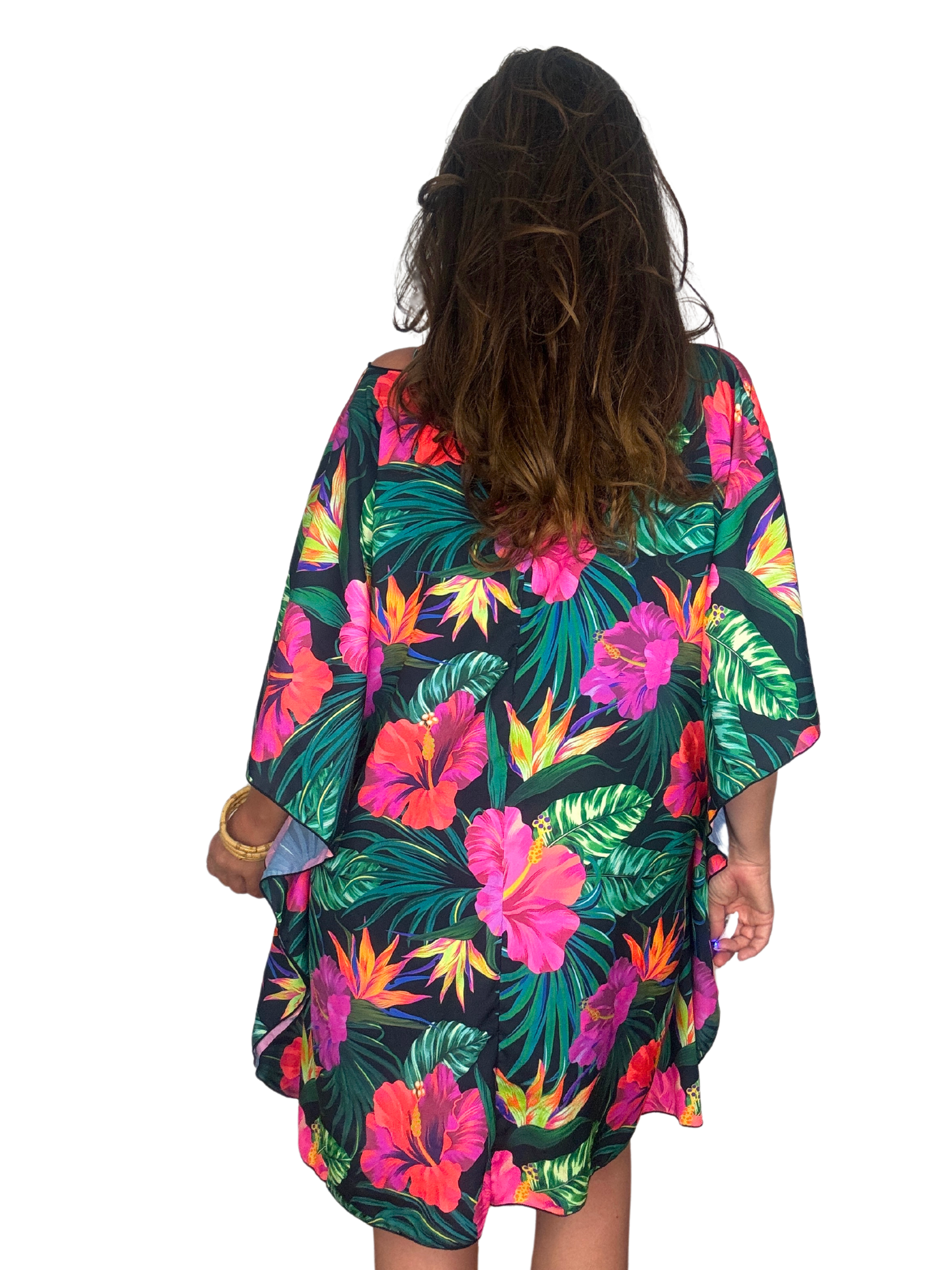 Black Hawaiian Caftan